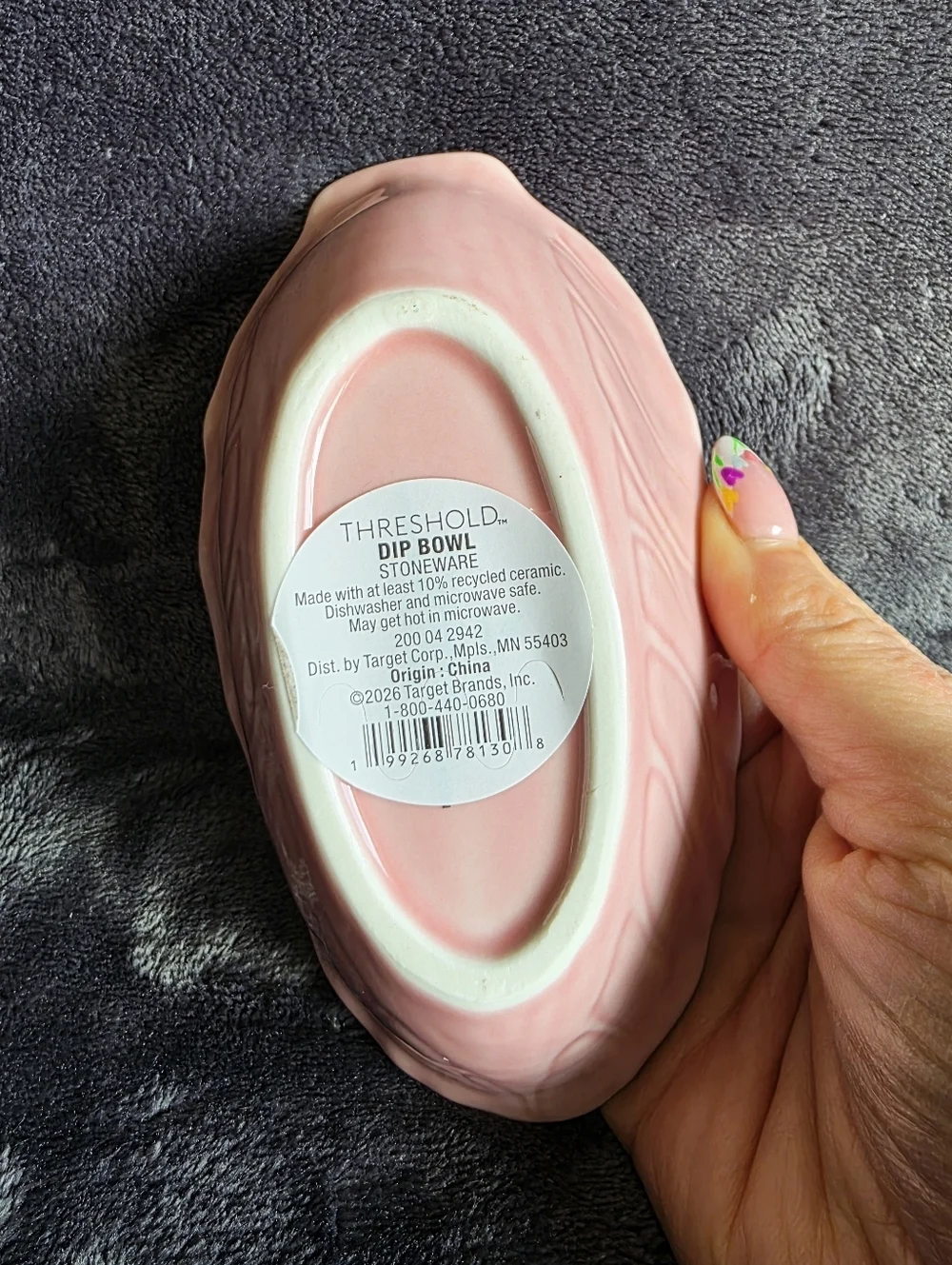 New Target Threshold 2026 Easter 5 oz Stoneware Radicchio Dip Bowl Pink cabbage